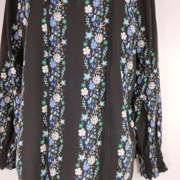 Talbots Floral Garden print Popover Tunic Blouse MP - Picture 5 of 10